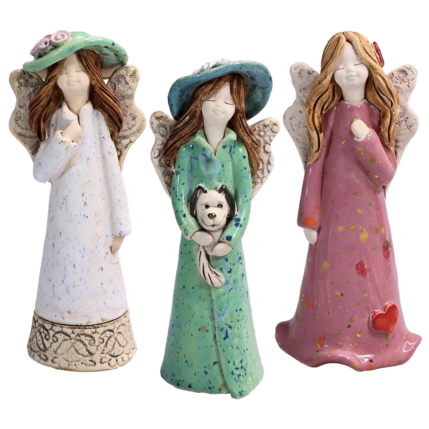 Handmade Ceramic Angels Ornaments & Figurines