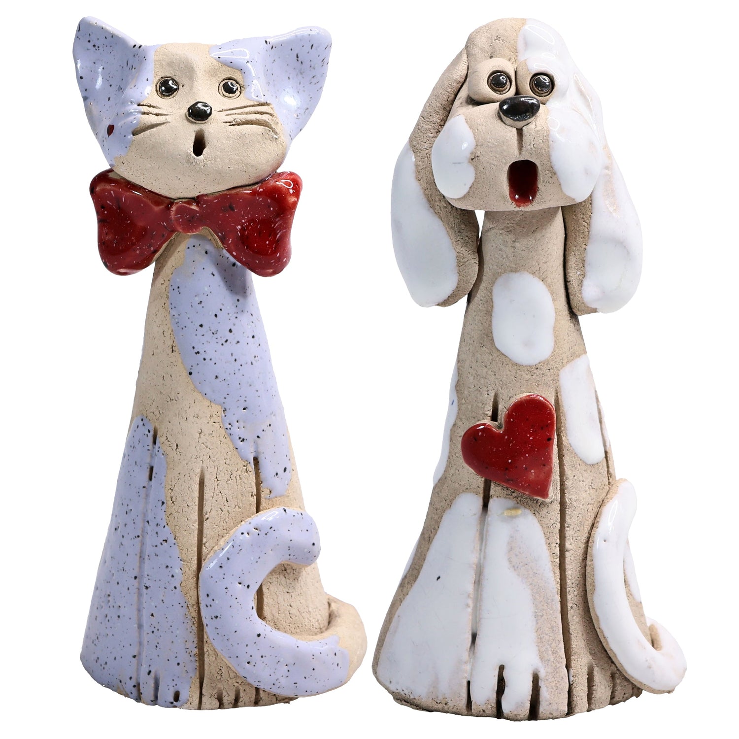 Handmade Adorable Ceramic Cats & Dogs Figurines