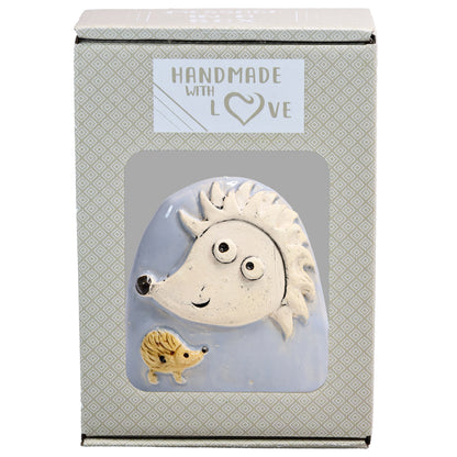 Charming Character of Handmade Ceramic Hedgehog Figurine