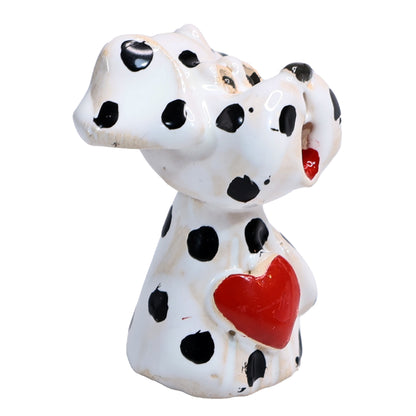 Handmade Ceramic Dog Couple with Heart