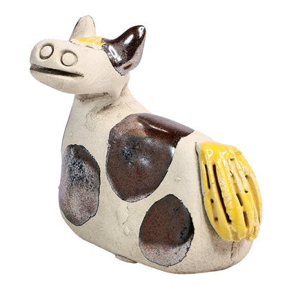 Handmade Ceramic Horse Couple in Spotty Black & White
