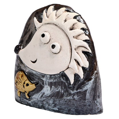 Charming Character of Handmade Ceramic Hedgehog Figurine